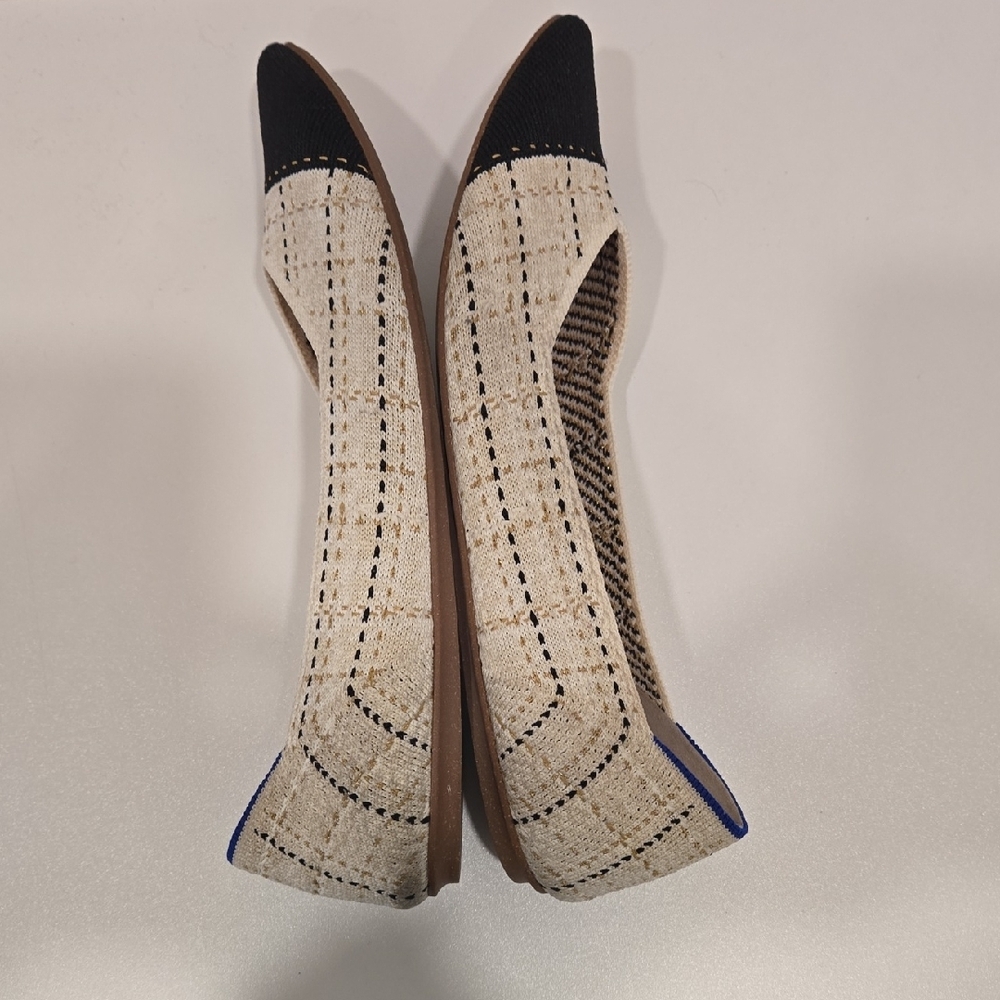 Rothy's Cream and Black Pointed Flats - Picture 5 of 10